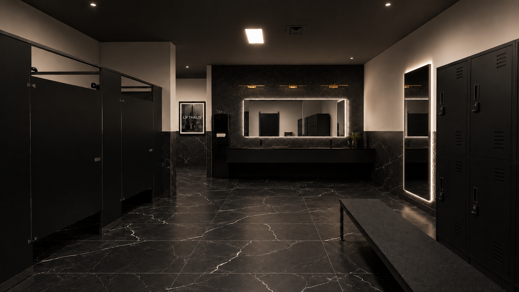 Men's Locker Room at LiftHaus Roseville