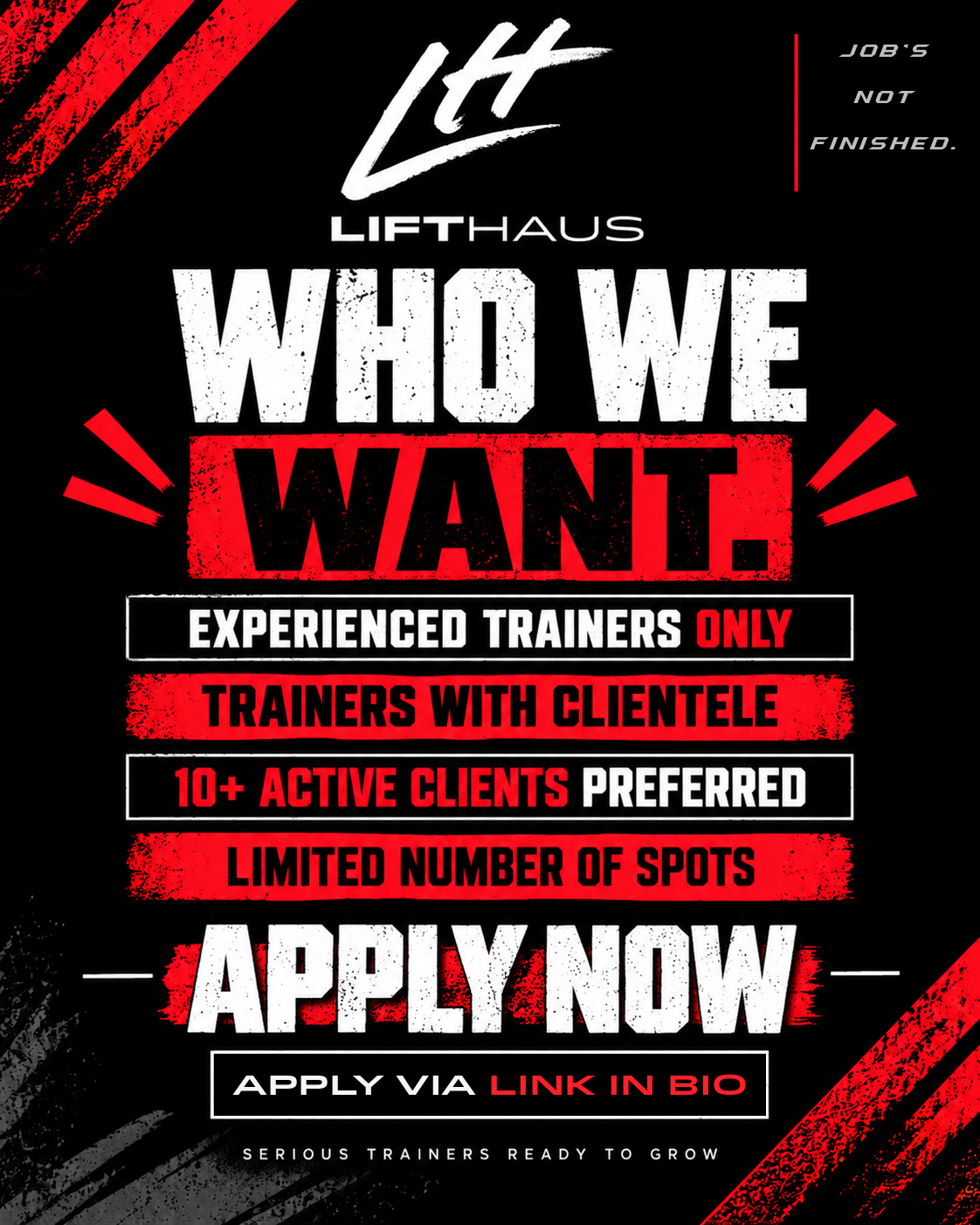 LiftHaus founding trainer opportunity — slide 3
