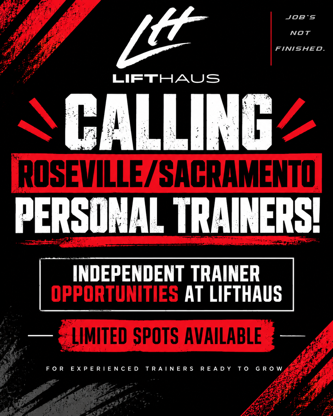 LiftHaus founding trainer opportunity — slide 1